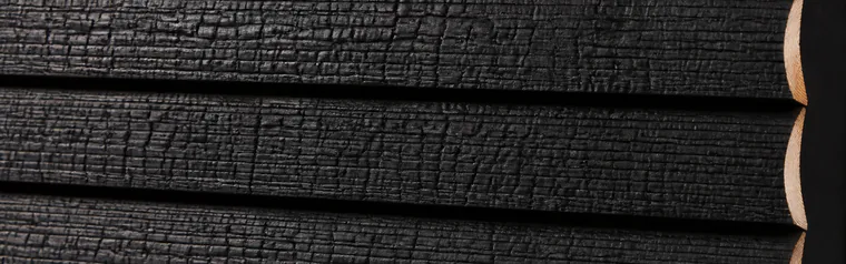 Verkohlte Rhombusleisten (Shou Sugi Ban)